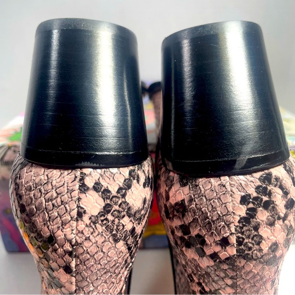 BNIB JEFFREY CAMPBELL KELAM 2 PINK SNAKE COWBOY BOOTIES 5.5M - Picture 11 of 13